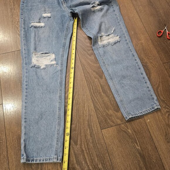 💫NWT Lucky Brand Women's Blue Distressed Cotton Mom Jeans Size 8 / 29 Regular - Picture 11 of 12